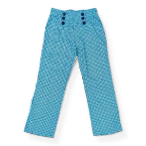 Melissa Paige White Green Plaid Pants Petite Small